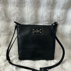Kate Spade Black Leather Crossbody Bag - Gently used